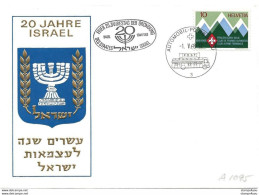 66 - 74 - Enveloppe Suisse Avec Oblit Spéciale "20. Jahrestag Der Gründung Israel 1968" - Storia Postale