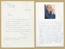 Dariush Shayegan (1935-2018) - Iranian Thinker - Signed Letter + Manuscript - Schriftsteller