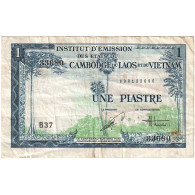 Indochine Française, 1 Piastre = 1 Dong, 1954, KM:105, TB+ - Cambodja