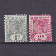 BRITISH HONDURAS 1891, SG #51-52, Part Set, Queen Victoria, MH - Honduras Britannique (...-1970)