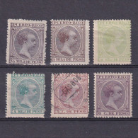 PUERTO RICO 1896-1897, Sc #82-115, Part Set, King Alfonso XIII, MH/Used - Puerto Rico