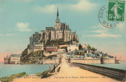 FRANCE - Le Mont Saint Michel - Vue Prise De La Digue - Côté De L'arrivée - Carte Postale Ancienne - Le Mont Saint Michel