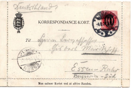 75243 - Dänemark - 1904 - 10/8o GAKtenBf KJOBENHAVN -> ESSEN (Deutschland) - Brieven En Documenten