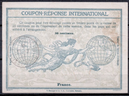 FRANCE  Ro4  30c.  International Reply Coupon Reponse Antwortschein IRC IAS Cupon Respuesta O PARIS BOISSY D'ANGLAS 31.0 - Coupons-réponse