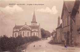 03-MONETAY-SUR-ALLIER- L'EGLISE ET RUE PRINCIPALE - Altri & Non Classificati