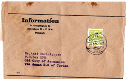 75244 - Dänemark - 1956 - 12o Ziffer EF A Streifband KOBENHAVN -> Jordanien - Cartas & Documentos