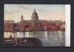 CPA Grande-Bretagne London - St Paul's From The River - Tuck Sons-Oilette 7665 - St. Paul's Cathedral
