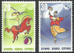 Cyprus 2002 Europa CEPT "Circus" Set MNH - 2002