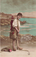 FETES - VOEUX - 1er Avril - Poisson D'avril - Petit Garçon Portant Un Poisson Dans Son Dos - Carte Postale Ancienne - 1 April (aprilvis)