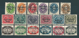 MiNr. D 34-51 Gestempelt - Dienstzegels