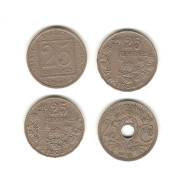 553/ France : 4 X 25 Centimes : 1903, 1904 Et 1905 (Patey) - 1918 (Lindauer) - 25 Centimes