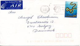 New Zealand Cover Sent Air Mail To Denmark 2-3-2001 Single Franked Yellow Bellied Sea Snake - Covers & Documents