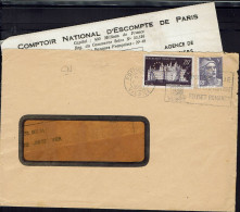 1953. Comptoir National D'Escompte De Paris. Affranchissement Timbres Perforés CN Sur Enveloppe à Fenêtre Pour Poitiers. - Cartas & Documentos