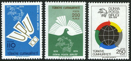 Türkiye 1974 Mi 2335-2337 MNH UPU, Centenary - Ongebruikt