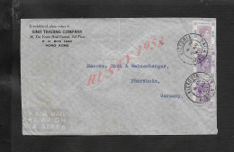 LETTRE COMMERCIALE DE SINO TRADING COMPAGNY HONG KONG SUR TIMBRE CACHET VICTORIA HONG KONG 1938 : - 1941-45 Japanese Occupation