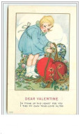 Carte Gaufrée - Dear Valentine - Fillette Avec Un Gros Coeur - San Valentino