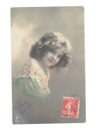 XB1192 Jeune Fille Enfant Children Famous Grete Reinwald Smiling Curly Hair Rppc - Ritratti