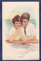 CPA 1 Euro Couple Illustrateur Femme Woman Non Circulé Prix De Départ 1 Euro - 1900-1949