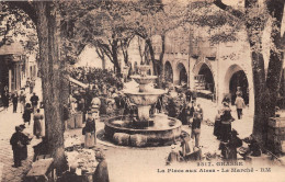 06-GRASSE- LA PLACE AUX AIRES- LE MARCHE - Grasse