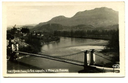 CPSM GEP  9 X 14 Savoie YENNE Le Pont Suspendu, Le Rhône Et La Charvaz - Yenne