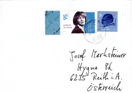 Brief Von 8063 Eggersdorf Bei Graz Mit 95 Cent Ingeborg Bachmann Randstück + 5 Cent 2024 - Cartas & Documentos