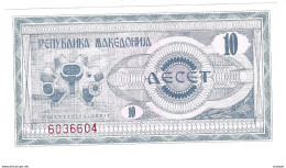 Macedonia 10 Denar 1992    1  Unc - Noord-Macedonië