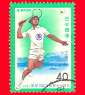 GIAPPONE - Usato - 1981 - Sport - Meeting Nazionale Di Atletica Leggera - Giocatore Di Badminton - 40 - Usati