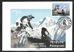 NEPAL. N°962 De 2009 Sur Carte Maximum. VTT. - VTT