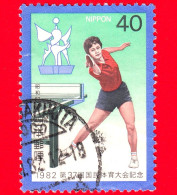 GIAPPONE - Usato - 1982 - Sport - Meeting Nazionale Di Atletica Leggera - Ping-Pong  - 40 - Gebruikt