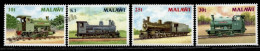 Malawi 1987 Yv. 493-96, Trains, Steam Engines, Transports - MNH - Malawi (1964-...)