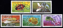 Türkiye 1982 Mi 2611-2615 MNH Harmful Insects (1st Issue) - Unused Stamps