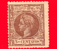 FILIPPINE - Usato - 1898 - Alfonso XIII (1886-1941), Re Di Spagna - 3 - Usados