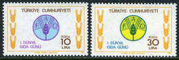 Türkiye 1981 Mi 2579-2580 MNH World Food Day | F.A.O. Emblem And Ears - Nuovi