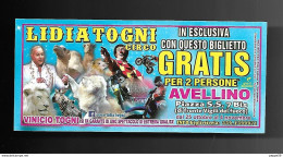 Biglietto Ingresso Circo - Vinicio Togni Cm. 14x6.5 N.02 - Tickets - Vouchers