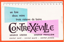 06176 / Eau Minérale CONTREXEVILLE Source Légère PAVILLON Un Foie Deux Reins Trois Raisons De Boire Buvard-Blotter - Alimentaire