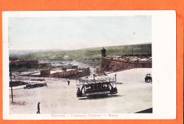 06498 / Rare FLORIANA Malta Tramway Station 1908 Tampon Poste Hoorn Nudenes  Mate  - Malta