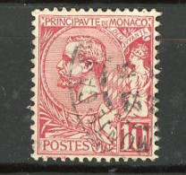 MONACO - Yv. N°23a  (o)  10c Rose  Albert Ier  Cote 1 Euro BE  2 Scans - Gebraucht