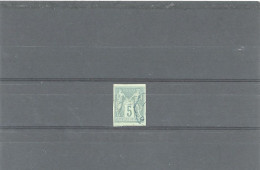 -COLONIES GÉNÉRALES-N°31.TYPE SAGE -5c VERT /VERT  -Obl- CàD  TELEGRAPHIQUE BLEU NON LOCALISÉ - Used Stamps