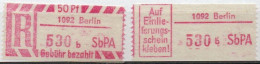 DDR Einschreibemarke Berlin SbPA Postfrisch, EM2B-1092bI(1) Gt - Aangetekende Etiketten