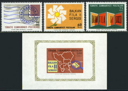 Türkiye 1966 Mi 2011-2013 MNH [& Block 12] "Balkanfila" Stamp Exhibition - Ongebruikt