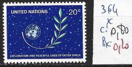 NATIONS UNIES OFFICE DE NEW-YORK 364 * Côte 0.80 € - Unused Stamps