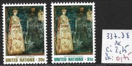 NATIONS UNIES OFFICE DE NEW-YORK 337-38 ** Côte 2.25 € - Nuovi