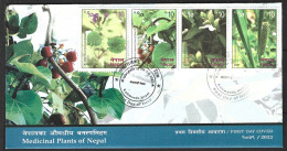 NEPAL. N°1350-3 Sur Enveloppe 1er Jour De 2022. Plantes Médicinales. - Plantes Médicinales