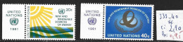 NATIONS UNIES OFFICE DE NEW-YORK 339-40 ** Côte 2.90 € - Nuovi