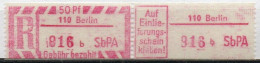 DDR Einschreibemarke Berlin SbPA Postfrisch, EM2B-110bI Zh - Aangetekende Etiketten