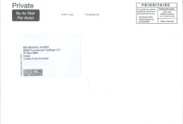 FRANCE - 2023 - POSTAL PREPAID COVER TO DUBAI. - Covers & Documents