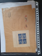 Cover 1820-1950 Ca., Ruim 300 Post(waarde)stukken Met O.a. Betere Bontkraag Frankeringen, Legioenblokken Etc. In Ringban - Sammlungen