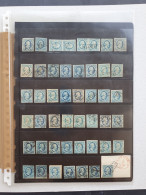 1852 1e Emissie 5 Cent Blauw (51 Stuks En 2 Paren), 10 Cent Rood (27 Stuks 1 Paar En 1 Strip Van Drie) 15 Cent Oranje (8 - Sammlungen