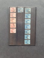 1864-1867, Emissie 1864, 5 Cent Blauw (8x) En 10 Cent Rood (5x) Alle Met Langstempels In Envelop - Collezioni