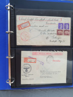 Cover 1941-1944, 16 Poststukken Durch Deutche Dienstpost Niederlande In Ringband - Collezioni